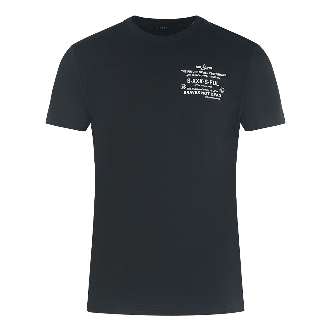 Diesel The Future Of All Yesterdays Logo Black T Shirt