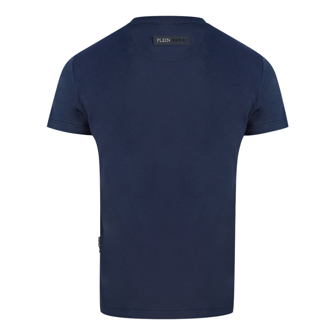 Philipp Plein Sport Black 3D Logo Navy Blue T Shirt
