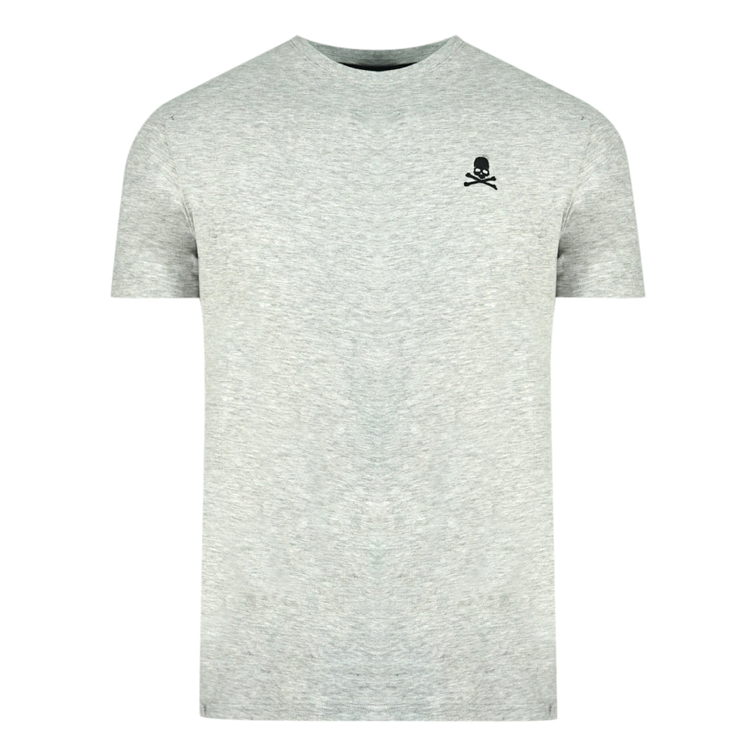 Philipp Plein Skull And Crossbones Logo Grey Underwear T Shirt