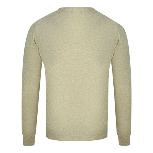 Aquascutum Check A Logo Grey V Neck Jumper