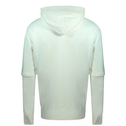 Champion Small Classic Script Logo White Hoodie