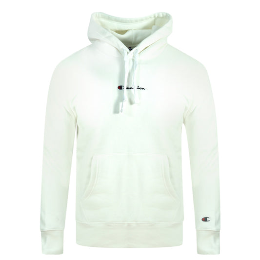Champion Digital Print Logo White Hoodie