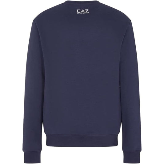 Ea7 Large Brand Logo Navy Blue Sweatershirt