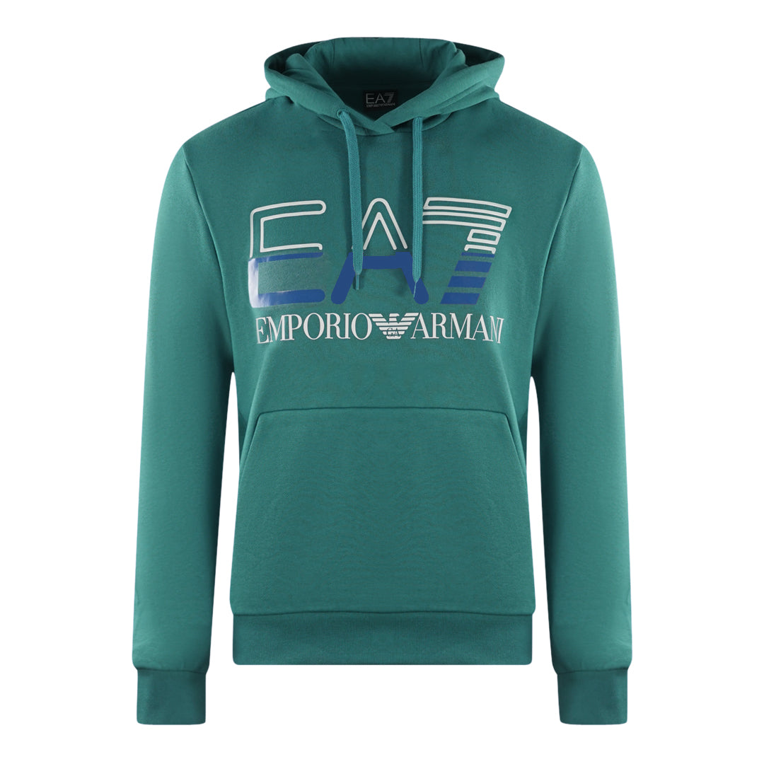 Ea7 Large Brand Logo Mediterranea Hoodie