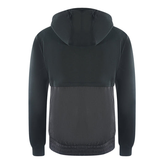Ea7 Branded Patch Logo Black Hoodie