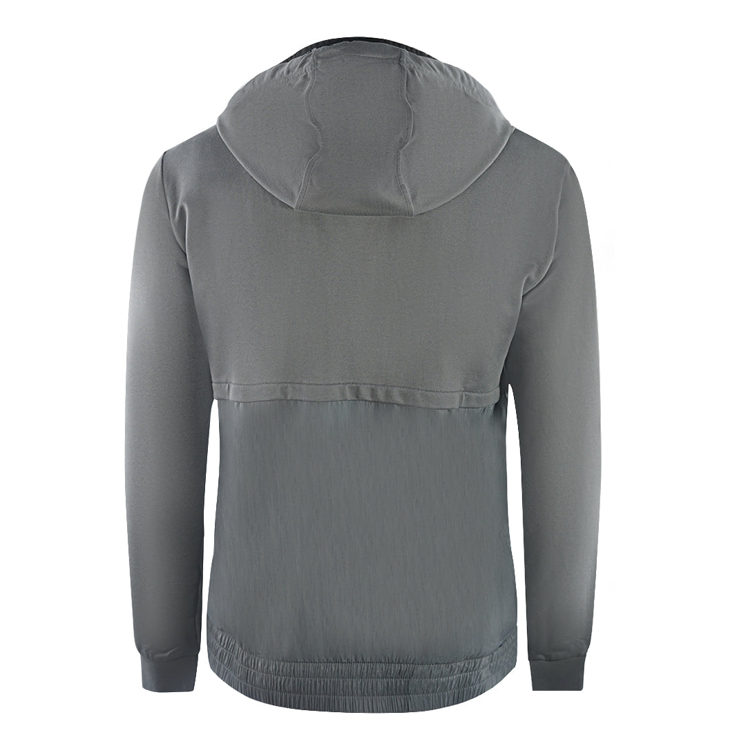 Ea7 Branded Patch Logo Iron Gate Hoodie