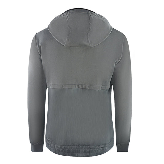Ea7 Branded Patch Logo Iron Gate Hoodie