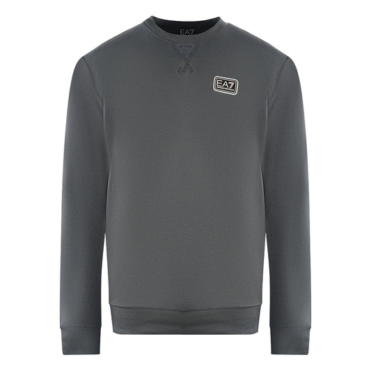 Ea7 Branded Patch Logo Iron Gate Sweatershirt