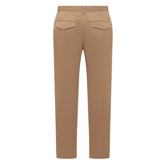 BURBERRY 8055173 Burberry Shilton Cotton Chino Trousers CAMEL (Beige) CHINO TROUSERS MALE W36 / 32L