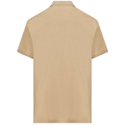 Burberry Branded Circle Logo Camel Beige Polo Shirt