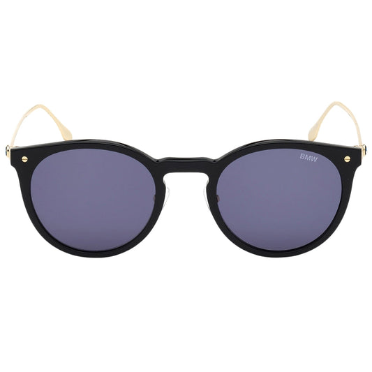 BMW Shiny Black Framed Blue Lens Sunglasses BW0007 01V