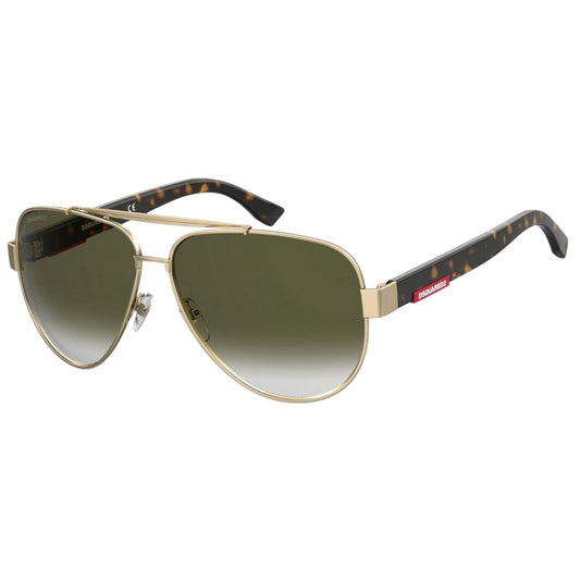 Dsquared2 Branded Tab Logo Grey Lens Havana Brown Sunglasses D2002 J5G 9K