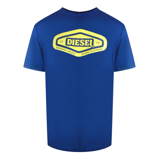 Diesel Modern Basic Logo Blue T-Shirt T-JUST 250116 OFFAGLIETTA RPHAX 81E