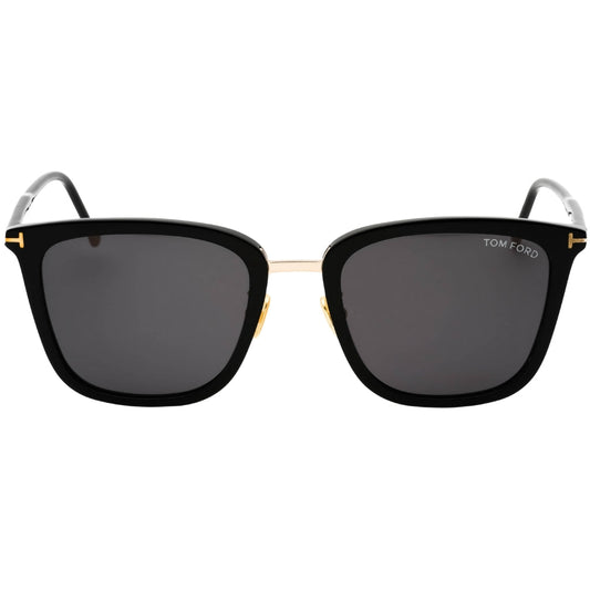 Tom Ford Asian Fit Smoke Grey Lens Shiny Black Sunglasses FT0949-D 01A