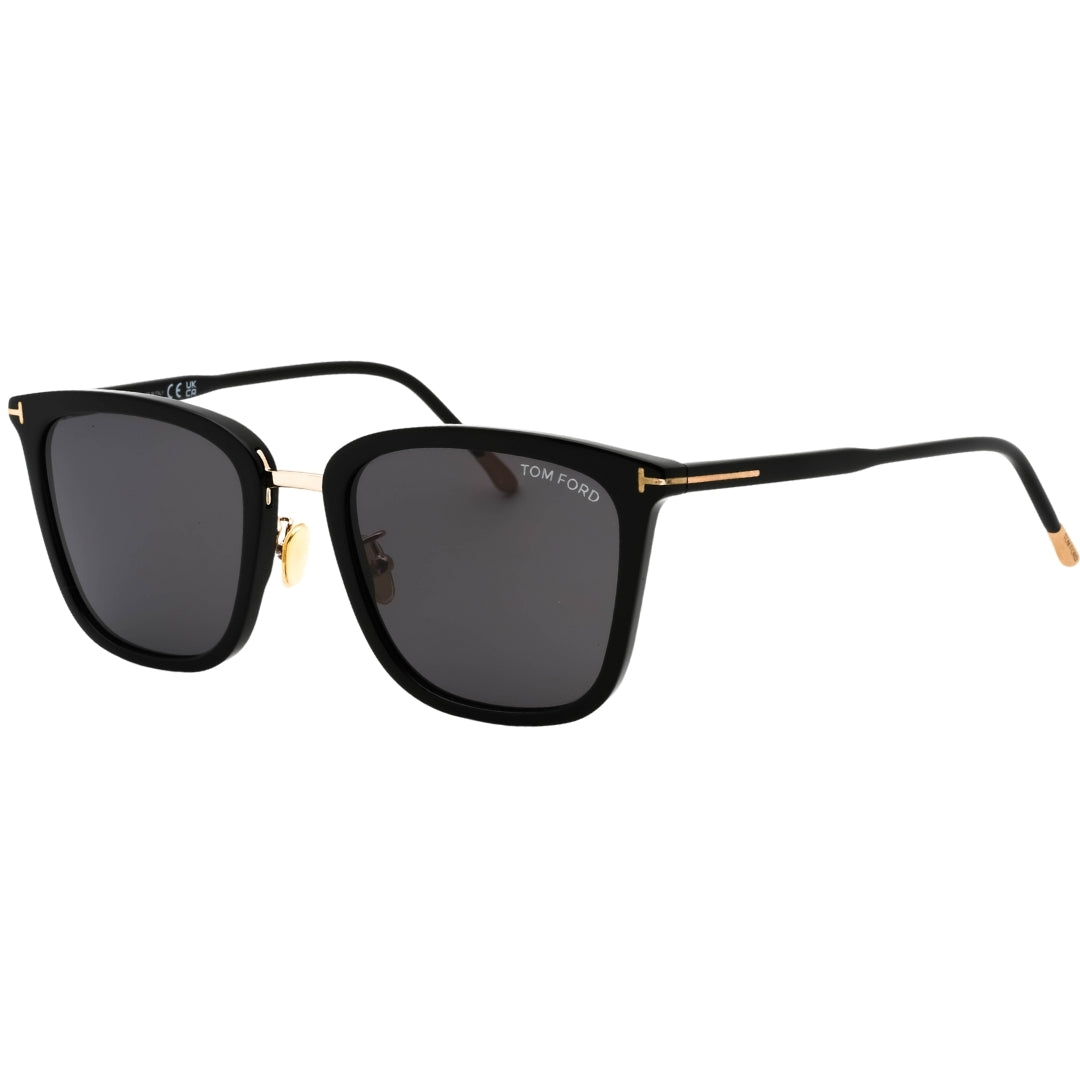Tom Ford Asian Fit Smoke Grey Lens Shiny Black Sunglasses FT0949-D 01A