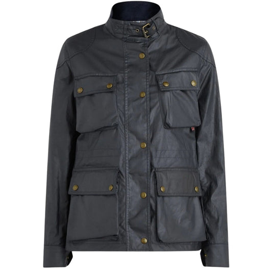 Belstaff Womens Fieldmaster Dark Ink Navy Blue Thin Jacket