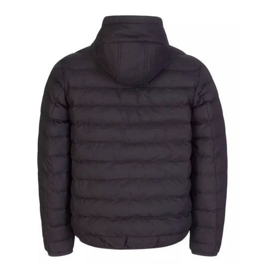 FRED PERRY J4565 198 BLACK HOODED INSULATED JACKET M
