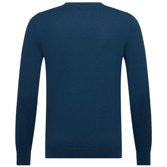 Lyle & Scott Cotton Merino Crew Neck Jumper Apres Navy Blue Sweater M