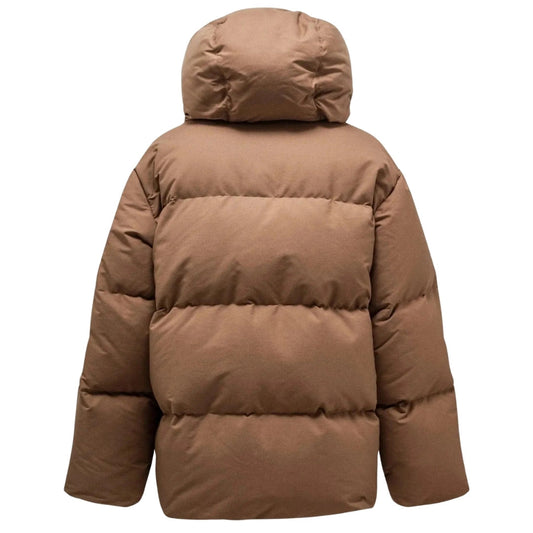 Off-White OW Race Canvas Camel Beige Puffer Down Jacket XS