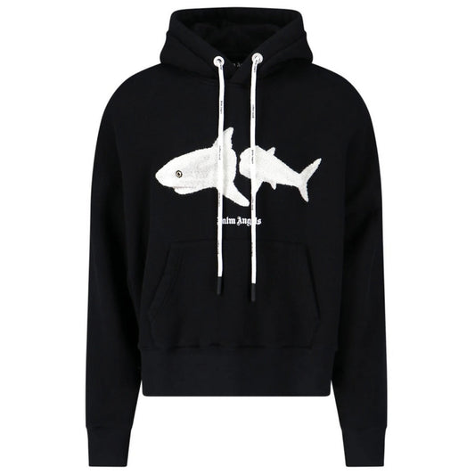 Palm Angels Kill The Shark Logo Black Hoodie