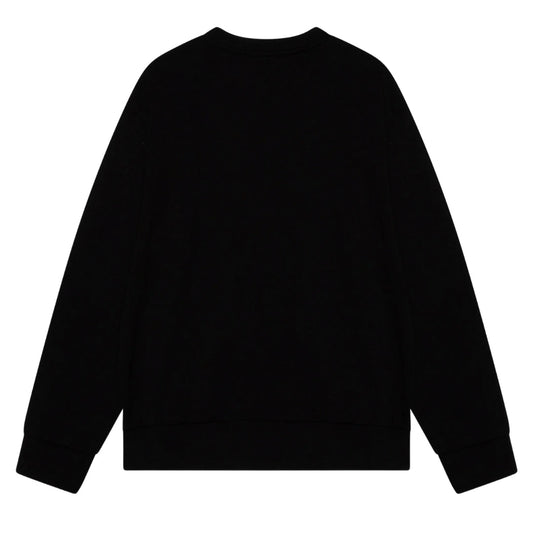 Diesel Double Destroyed Logo Black Sweatshirt M