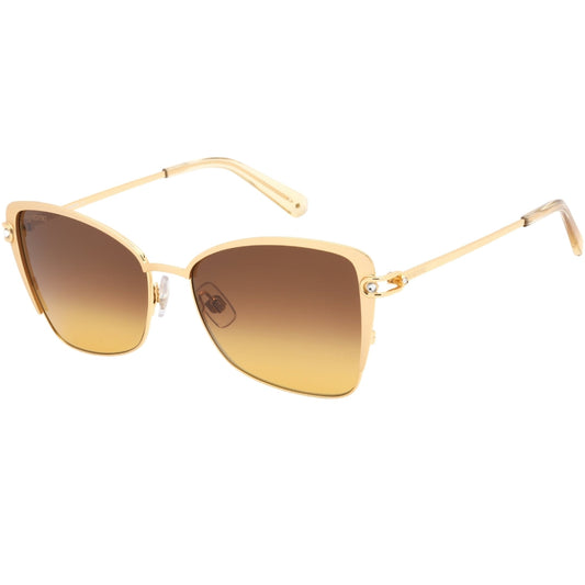 Swarovski Gradient Brown Lens Matte Deep Gold Sunglasses SK0314 31F