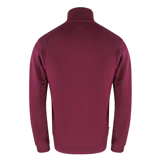 Aquascutum Active Zip Up Burgundy Sweatshirt SW004 26