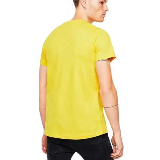 Diesel Denim Division Split Logo Yellow T-Shirt S