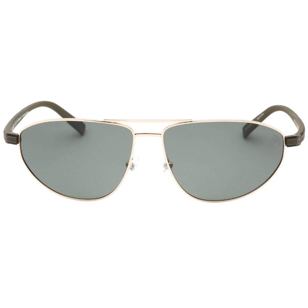 Timberland Green Polarized Lens Gold Sunglasses TB9324 32R
