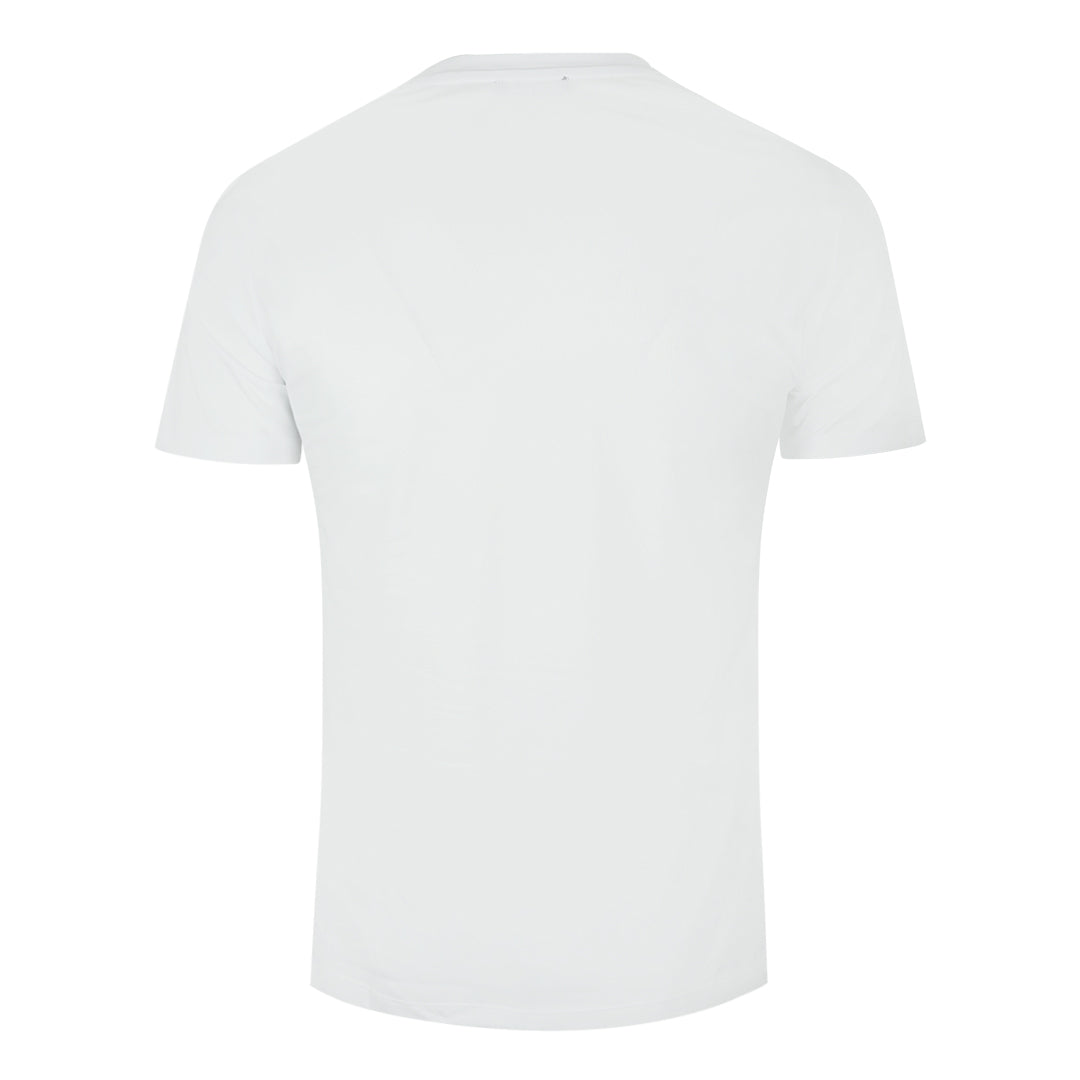 Balmain Brand Embossed Logo White T Shirt