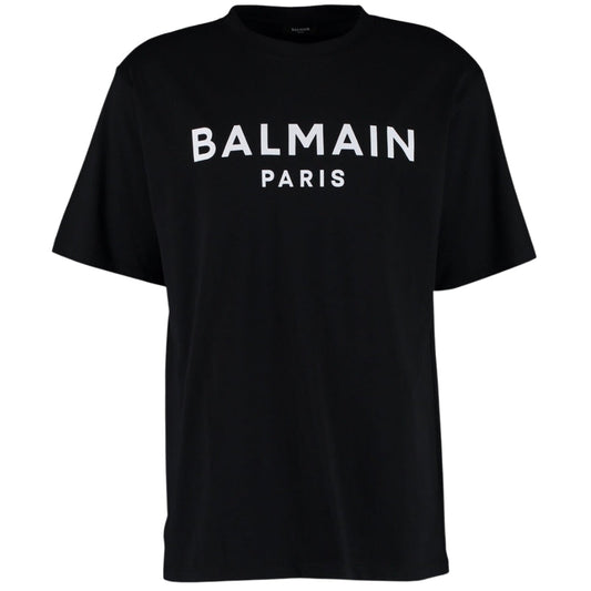 Balmain Paris Classic Branded Logo Black T Shirt