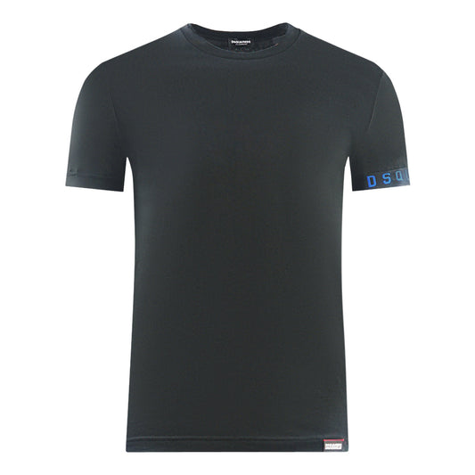 Dsquared2 Brand Logo on Sleeve Black Underwear T-Shirt D9M3S4870 16