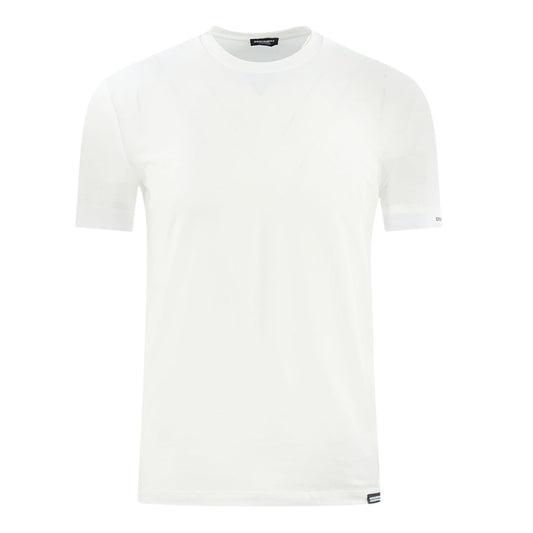 Dsquared2 Bold Brand Logo On Sleeve White Underwear T Shirt