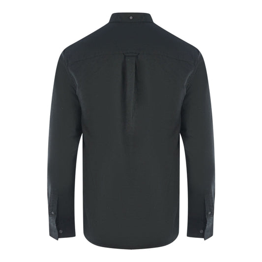 Lyle Scott Black Long Sleeved Cotton Linen Shirt