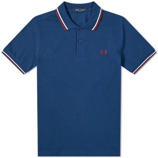 Fred Perry Twin Tipped M3600 588 Blue Polo Shirt