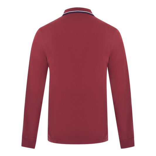 Fred Perry Twin Tipped Long Sleeve Red Polo Shirt M3636 D23