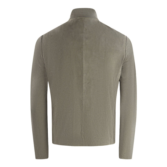 Emporio Armani Grey Leather Jacket 3Z1BM71LBBZ0645