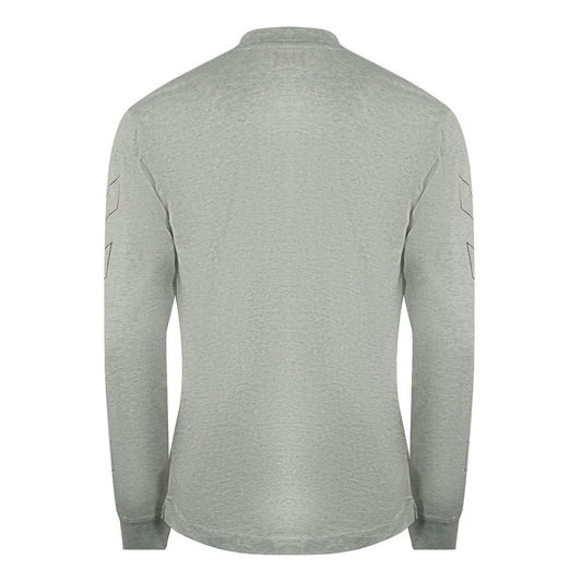 Off White Skate Fit Diag Outline Grey Long Sleeve T Shirt