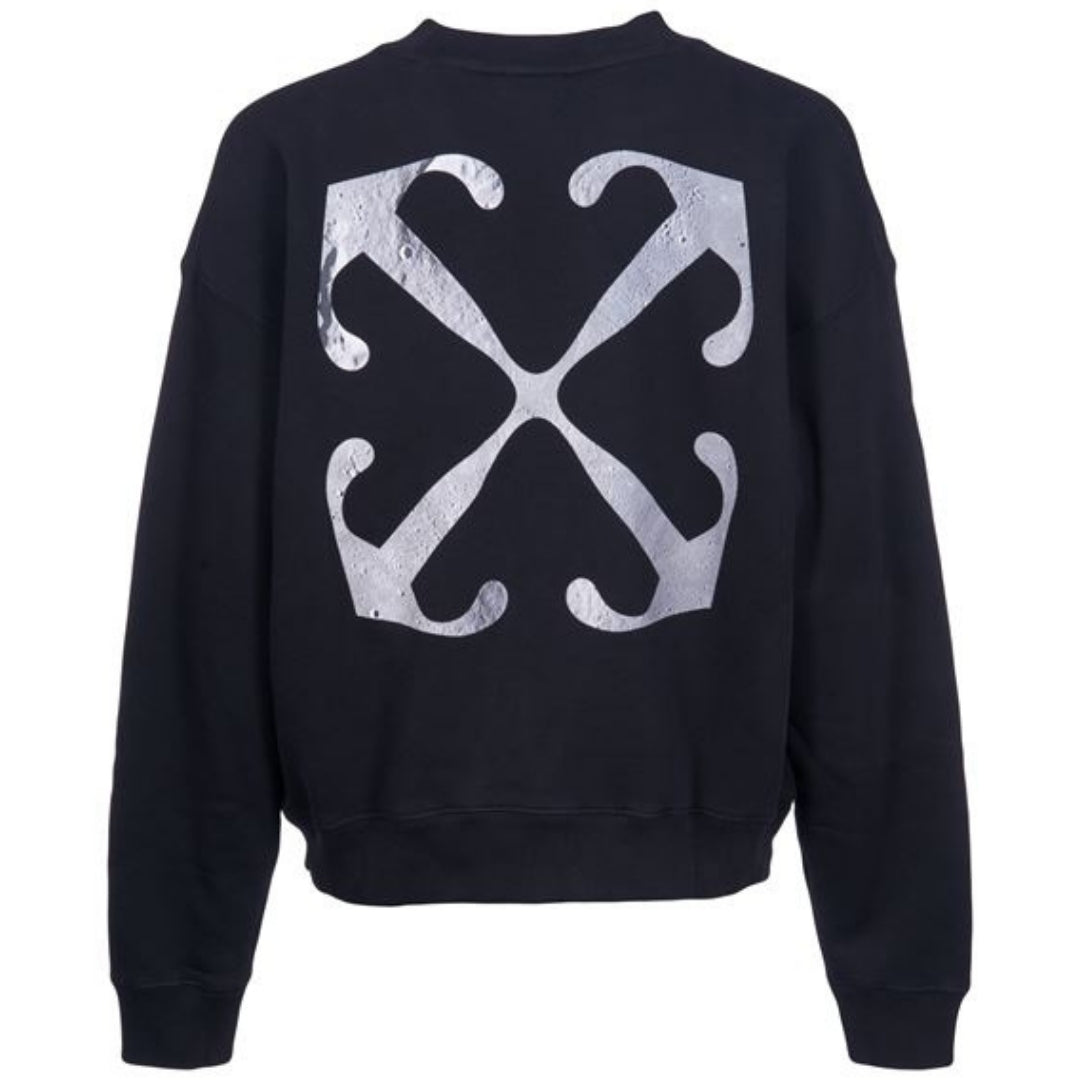 Off White Lunar Arrow Skate Fit Black Sweatshirt
