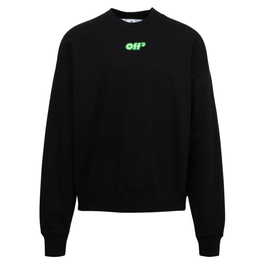 Off White Rave Flyer Skate Logo Black Sweatshirt