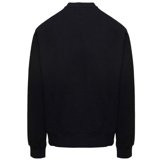 Off White Ow Face Slim Fit Black Sweatshirt