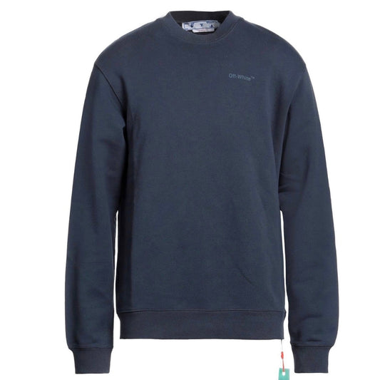 Off White Diag Line Skate Logo Navy Blue Sweatshirt