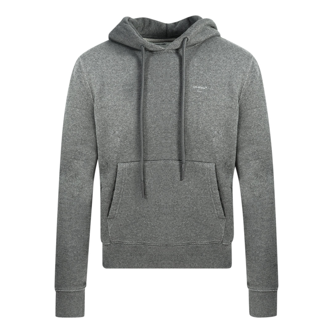 Off-White Logo Oversized Grey Hoodie OMBB034R20D25017 0710