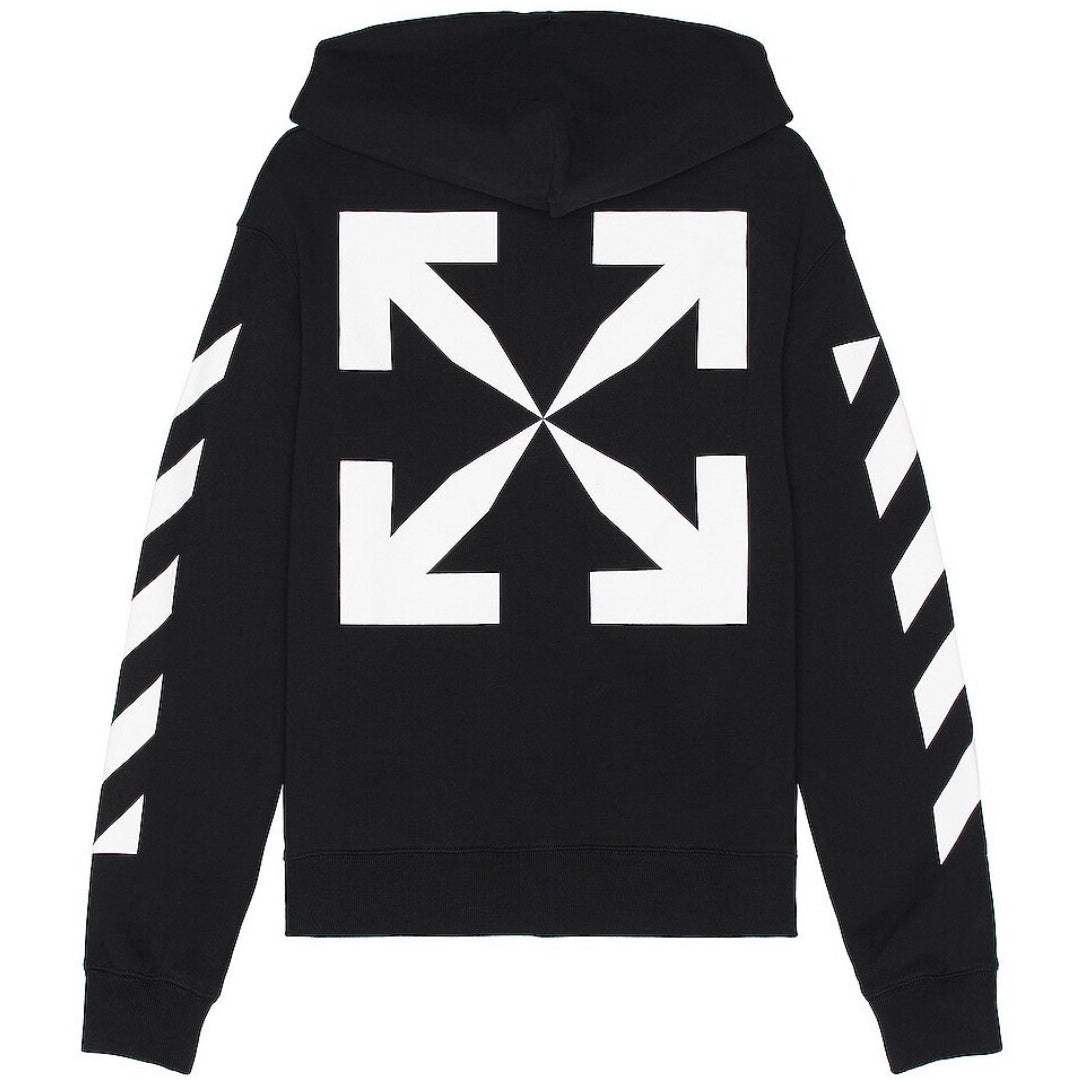 Off-White Blue Monalisa Oversized Fit Black Hoodie S