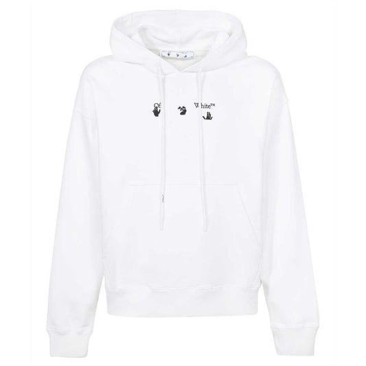 Off White Marker Stencil Logo White Hoodie