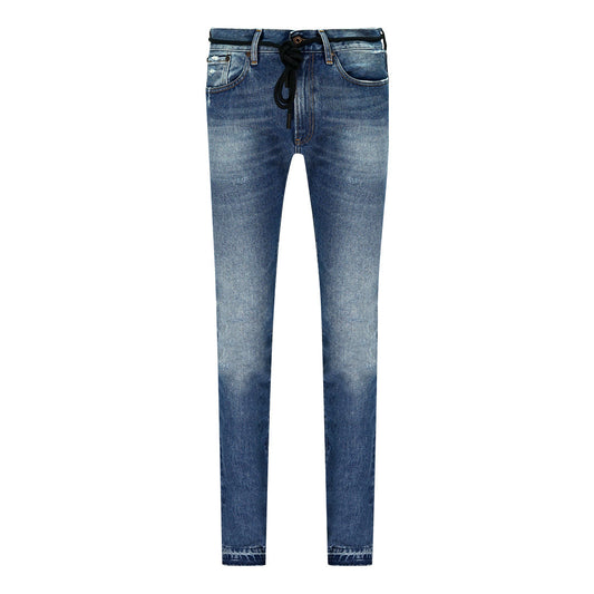 Off White Diags Stripes Blue Jeans