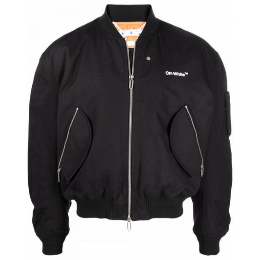 Off White Diag Tab Black Bomber Jacket