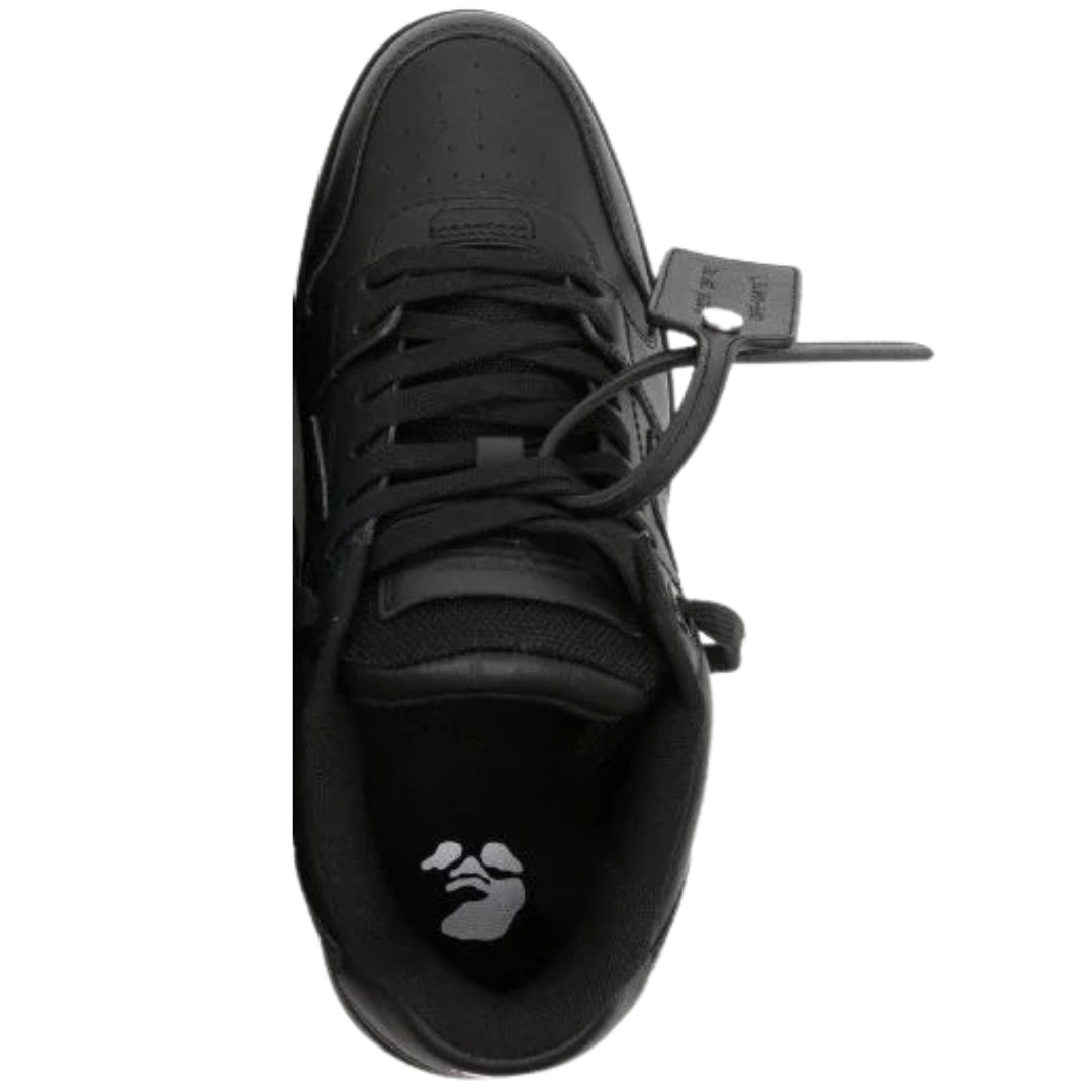 Off White Out Of Office All Black Leather Sneakers