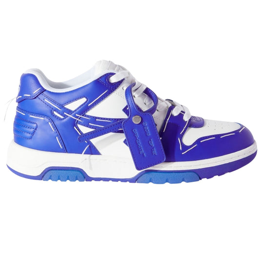 Off White Out Of Office Blue Leather Sneakers