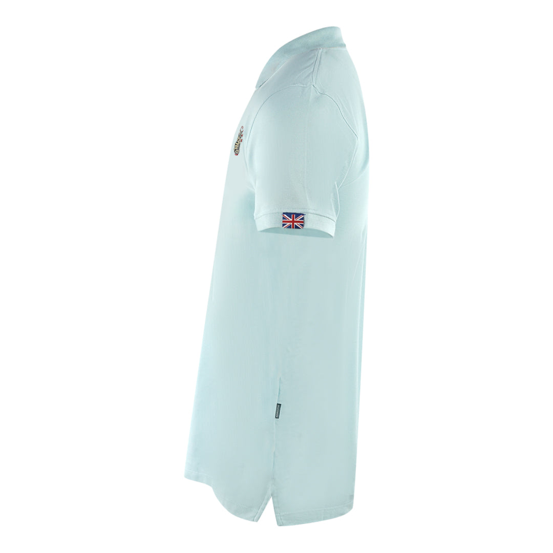 Aquascutum London Crest Light Blue Polo Shirt P00623 78